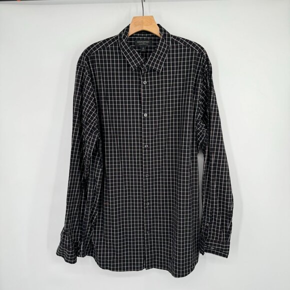 Banana Republic Men's Wrinkle-Resistant Plaid Long Sleeve Shirt size  XL Tall - Picture 1 of 9
